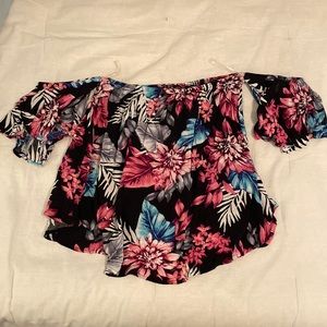 Floral off the shoulder tank